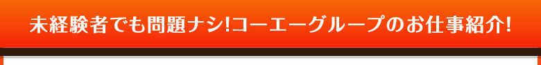 未経験者でも問題ナシ！コーエーグループのお仕事紹介！